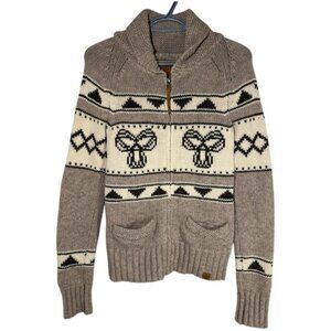 Aritzia TNA 100% Lambwool Full Zip Sweater size S